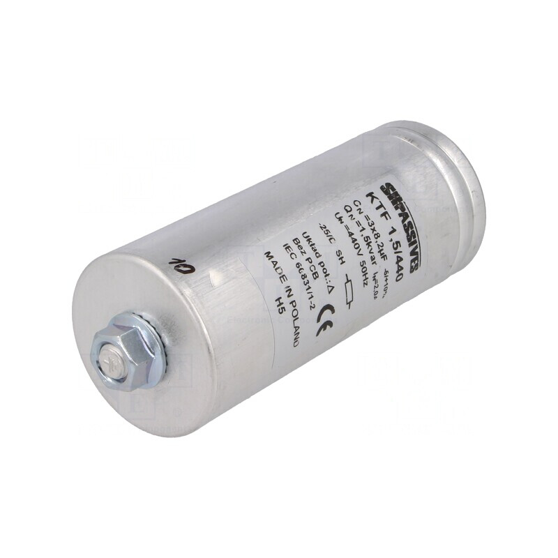 Condensator polipropilenă trifazat 1,5kVAR 440VAC | Electronic-mag.ro | Componente Electronice