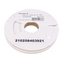 Manșon termocontractabil 6,4mm 13m alb | Electronic-mag.ro | Componente Electronice