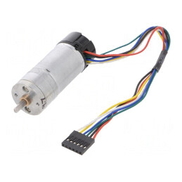 Motor DC cu Codificator, Transmisie 12V 9.7:1 Metal 25x63mm HP | Electronic-mag.ro | Componente Electronice