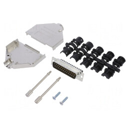 Conector D-Sub 25 Pin Tată Drept cu Terminal pe Șurub UNC 4-40 | Electronic-mag.ro | Componente Electronice