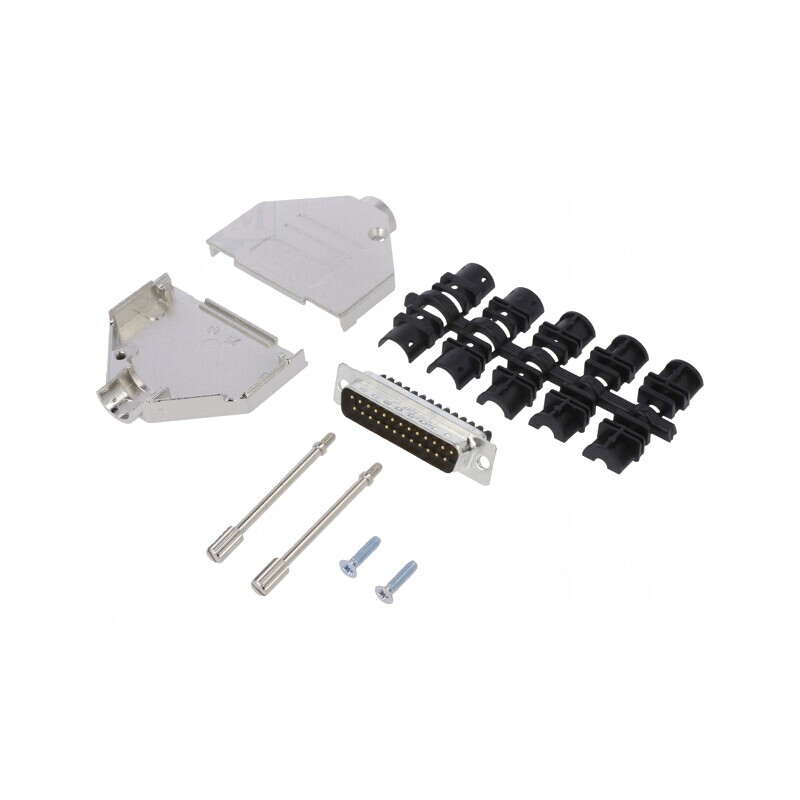 Conector D-Sub 25 Pin Tată Drept cu Terminal pe Șurub UNC 4-40 | Electronic-mag.ro | Componente Electronice