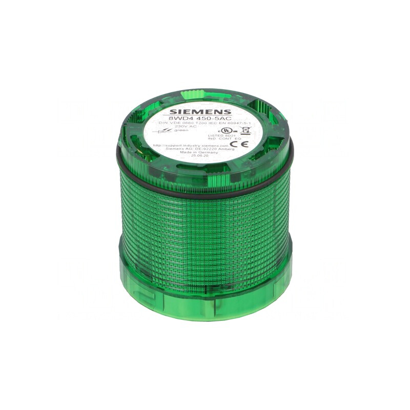 Semnalizator Luminos LED Verde 230VAC IP65 Ø70x65.5mm | Electronic-mag.ro | Componente Electronice