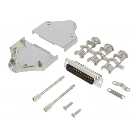 Conector D-Sub 25-Pini Tată Drept cu Terminal pe Șurub | Electronic-mag.ro | Componente Electronice
