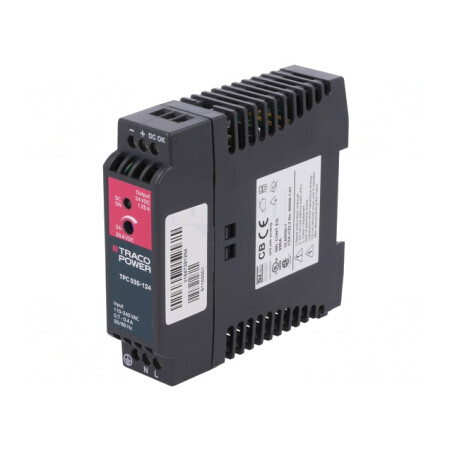 Alimentator Pulsatoriu DIN 30W 24V 1.25A | Electronic-mag.ro | Componente Electronice