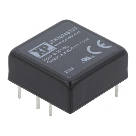 Convertor DC/DC 30W 9-36V la 3.3V 7A JTK3024S3V3 | Electronic-mag.ro | Componente Electronice
