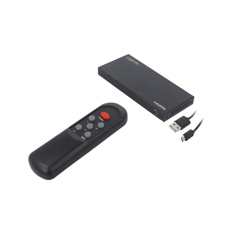 Switch HDMI 2.0 HDCP 2.2 Negru cu 4 Intrări HDMI | Electronic-mag.ro | Componente Electronice