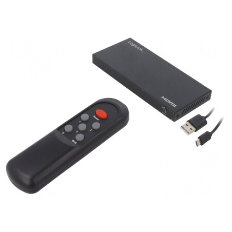 Switch HDMI 2.0 HDCP 2.2 Negru cu 4 Intrări HDMI | Electronic-mag.ro | Componente Electronice