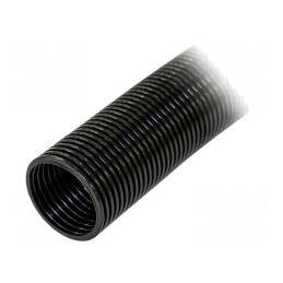 Tub de protecție negru, 10m, poliamidă 6, 5mm