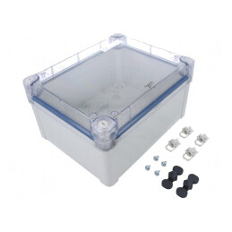 Carcasă universală policarbonat gri 194x241x127 mm | Electronic-mag.ro | Componente Electronice