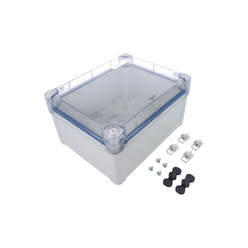 Carcasă universală policarbonat gri 194x241x127 mm | Electronic-mag.ro | Componente Electronice