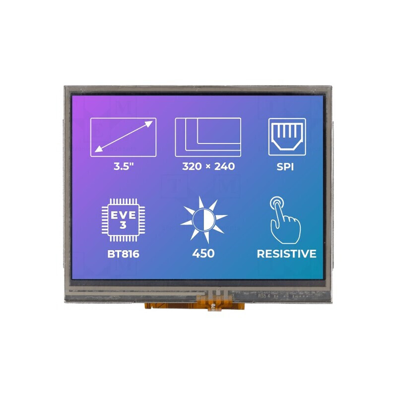 Afișaj TFT 3.5" 320x240 LED EVE3 | Electronic-mag.ro | Componente Electronice