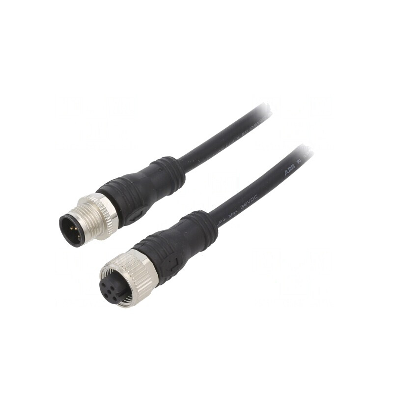 Cablu de conectare M12 PIN 5 10m PVC 36VDC | Electronic-mag.ro | Componente Electronice