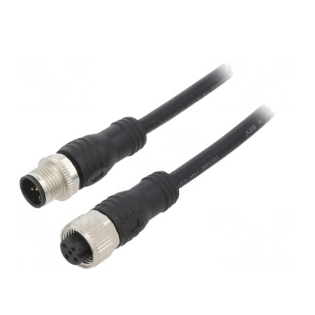 Cablu de conectare M12 PIN 5 10m PVC 36VDC | Electronic-mag.ro | Componente Electronice
