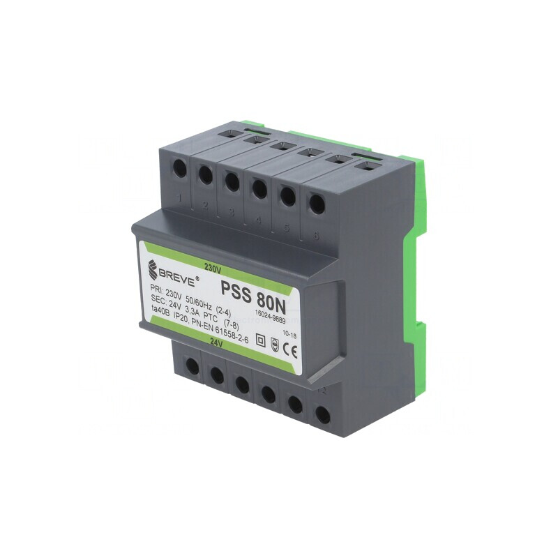 Transformator alimentare 80VA 230V AC 24V cu cleme | Electronic-mag.ro | Componente Electronice