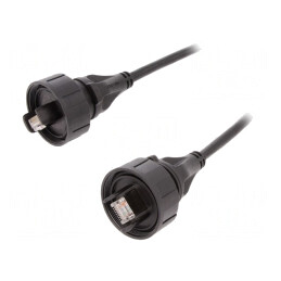 Patch cord Ethernet 2m Buccaneer 8 pini poliamidă aurit | Electronic-mag.ro | Componente Electronice
