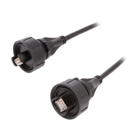 Patch cord Ethernet 2m Buccaneer 8 pini poliamidă aurit | Electronic-mag.ro | Componente Electronice