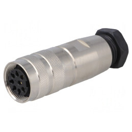 Conector M16 Mufă Mamă 8-Pin Lipire pe Cablu 5A 60V Drept | Electronic-mag.ro | Componente Electronice