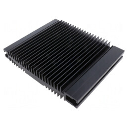 Radiator extrudat cu aripioare negru 180mmx218mmx37mm | Electronic-mag.ro | Componente Electronice