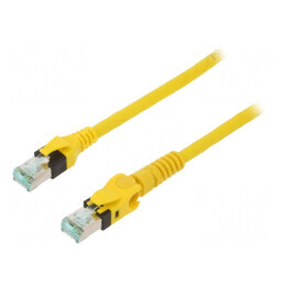 Patch cord | S/FTP | 6a | litat | Cu | PUR | galben | 7,5m | 27AWG | Fire: 8 | 09488547745075