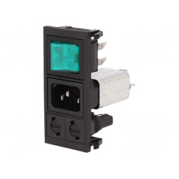 Conector Alimentare AC 6A 250V IEC 60320 | Electronic-mag.ro | Componente Electronice