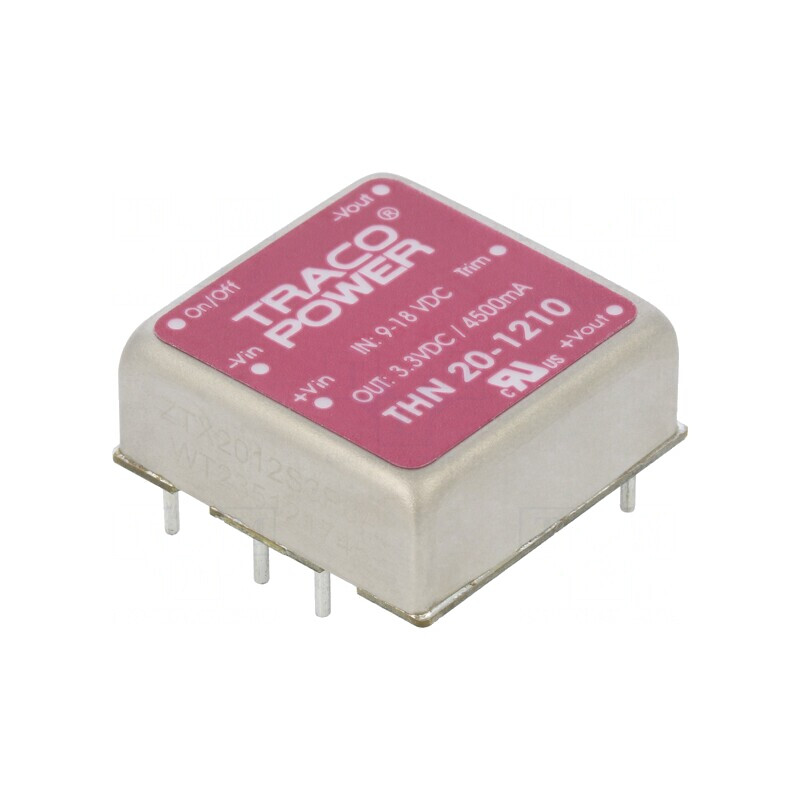 Convertor DC/DC 20W 9-18V la 3.3V 4500mA THN 20-1210 | Electronic-mag.ro | Componente Electronice Convertor DC/DC 20W 9-18V la 3.3V 4500mA THN 20-1210 | Electronic-mag.ro | Componente Electronice