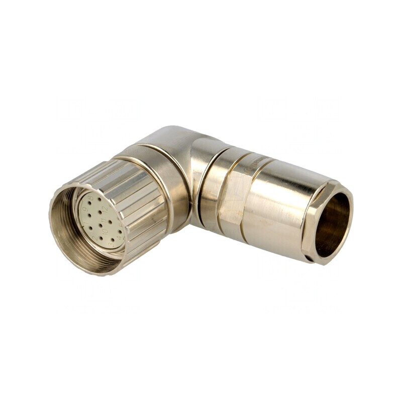 Conector M23 Mufă 12 Pin Unghi 90° Lipire pe Cablu | Electronic-mag.ro | Componente Electronice