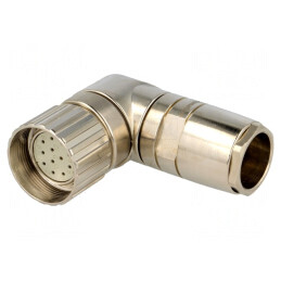 Conector M23 Mufă 12 Pin Unghi 90° Lipire pe Cablu | Electronic-mag.ro | Componente Electronice