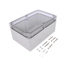 Carcasă universală gri ABS 162mm x 252mm x 120mm | Electronic-mag.ro | Componente Electronice
