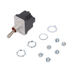Comutator basculant 3 poziții DPDT IP67 6A 230VAC | Electronic-mag.ro | Componente Electronice