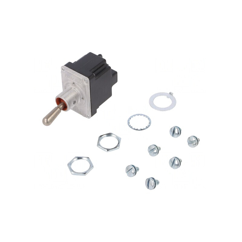 Comutator basculant 3 poziții DPDT IP67 6A 230VAC | Electronic-mag.ro | Componente Electronice