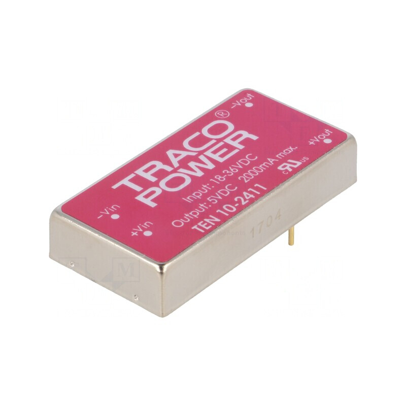 Convertor DC/DC 10W 18-36V la 5V 2000mA TEN 10-2411 | Electronic-mag.ro | Componente Electronice Convertor DC/DC 10W 18-36V la 5V 2000mA TEN 10-2411 | Electronic-mag.ro | Componente Electronice