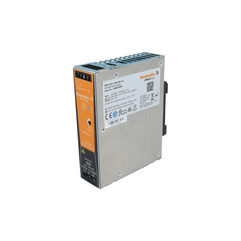 Alimentator Pulsatoriu pentru Șină DIN 72W 24VDC 3A | Electronic-mag.ro | Componente Electronice