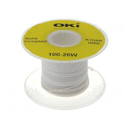 Cablu Kynar 26AWG OFC PVDF Alb 300V 100m | Electronic-mag.ro | Componente Electronice