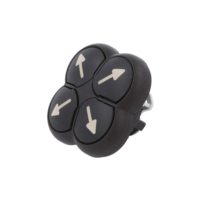 Comutator 4 Poziții 22mm Negru | Electronic-mag.ro | Componente Electronice