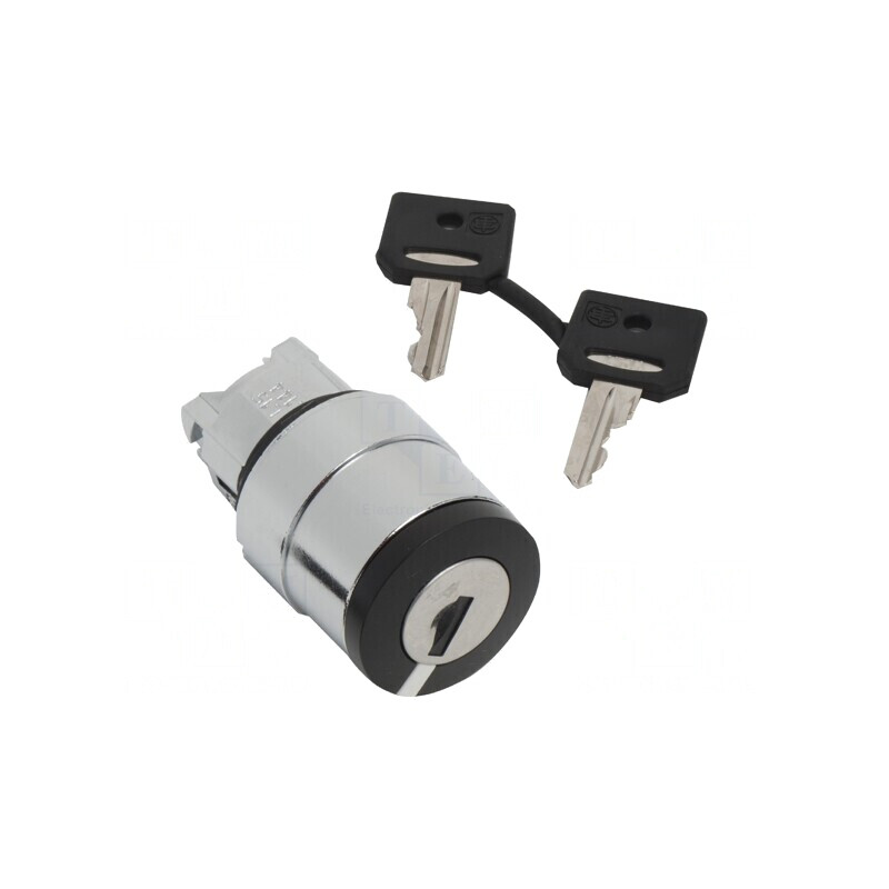 Comutator Rotativ cu Cheie 22mm Negru ZB4BG612 | Electronic-mag.ro | Componente Electronice