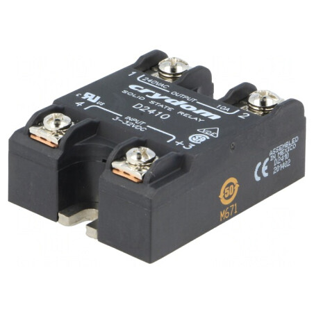 Releu Semiconductor 1-Fazat 10A 24-280VAC | Electronic-mag.ro | Componente Electronice