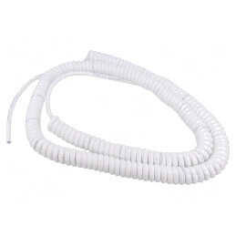 Cablu Spiralat PUR Alb 1,5m 2x1,5mm2 300V/500V | Electronic-mag.ro | Componente Electronice