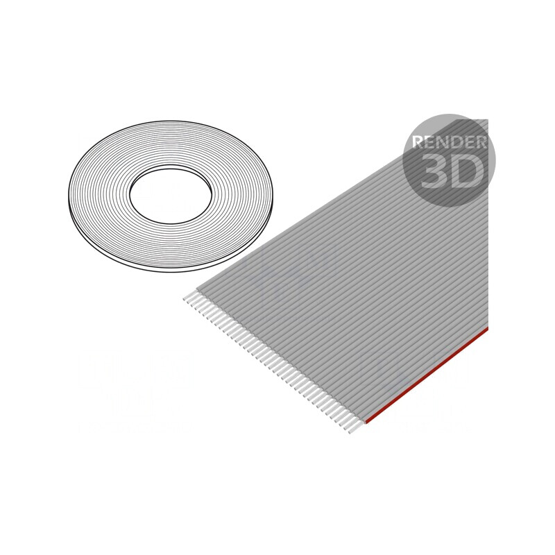 Cablu Bandă 1,27mm 40x28AWG Neecranat PVC | Electronic-mag.ro | Componente Electronice