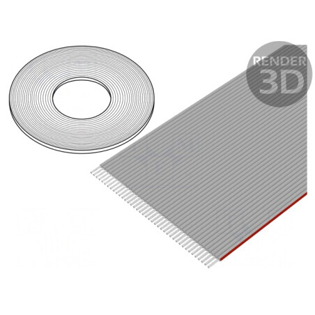 Cablu Bandă 1,27mm 40x28AWG Neecranat PVC | Electronic-mag.ro | Componente Electronice