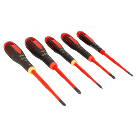 Set Şurubelniţe Izolate ERGO® Phillips/Plată 5buc | Electronic-mag.ro | Componente Electronice