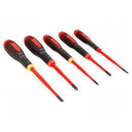 Set Şurubelniţe Izolate ERGO® Phillips/Plată 5buc | Electronic-mag.ro | Componente Electronice