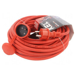 Prelungitor Alimentare 15m 16A Roșu 3x2,5mm2 | Electronic-mag.ro | Componente Electronice
