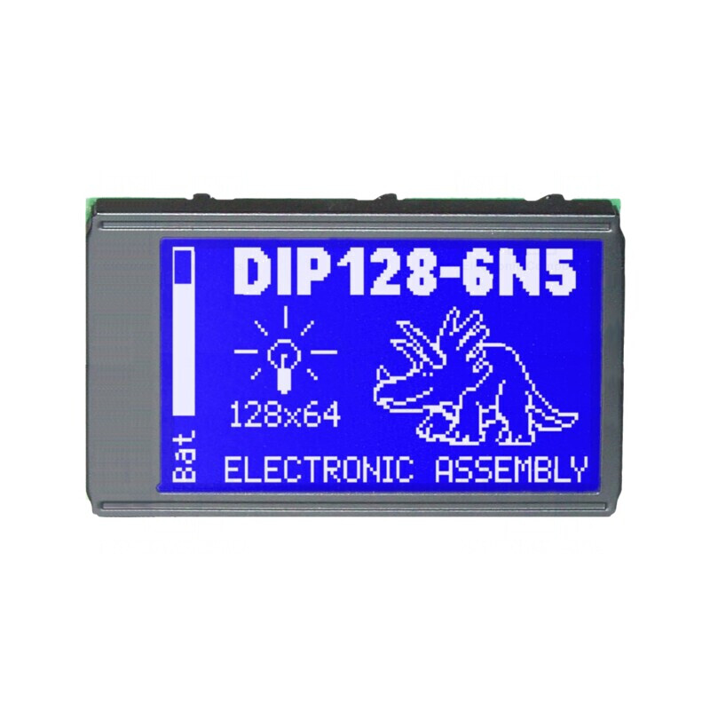 Afișaj LCD Grafic 128x64 Albastru 75x45.8mm LED | Electronic-mag.ro | Componente Electronice