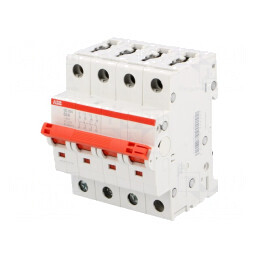 Separator-întrerupător 4 poli pentru șină DIN 63A 400VAC | Electronic-mag.ro | Componente Electronice