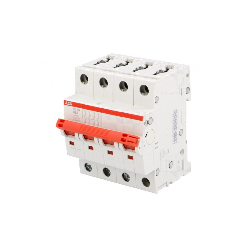 Separator-întrerupător 4 poli pentru șină DIN 63A 400VAC | Electronic-mag.ro | Componente Electronice