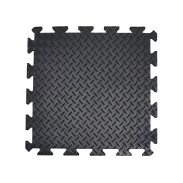 Covor Anti-Oboseală Spumă PVC Negru 0.5m x 0.5m | Electronic-mag.ro | Componente Electronice