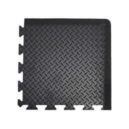 Covor Anti-Oboseală Negru 0.5m x 0.5m Spumă PVC