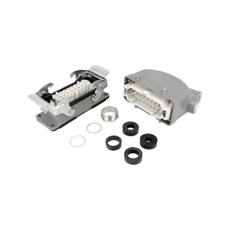 Conector HDC Tată-Mamă 16B 16 PIN | Electronic-mag.ro | Componente Electronice