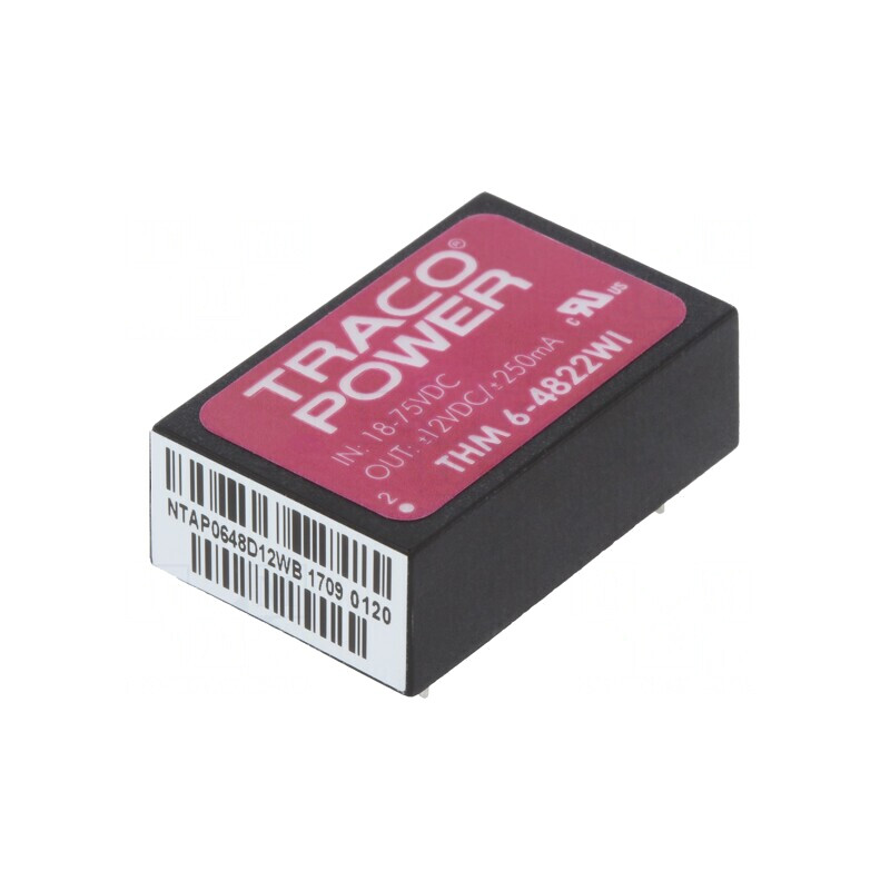 Convertor DC/DC 6W 18-75V la 12V/-12V | Electronic-mag.ro | Componente Electronice