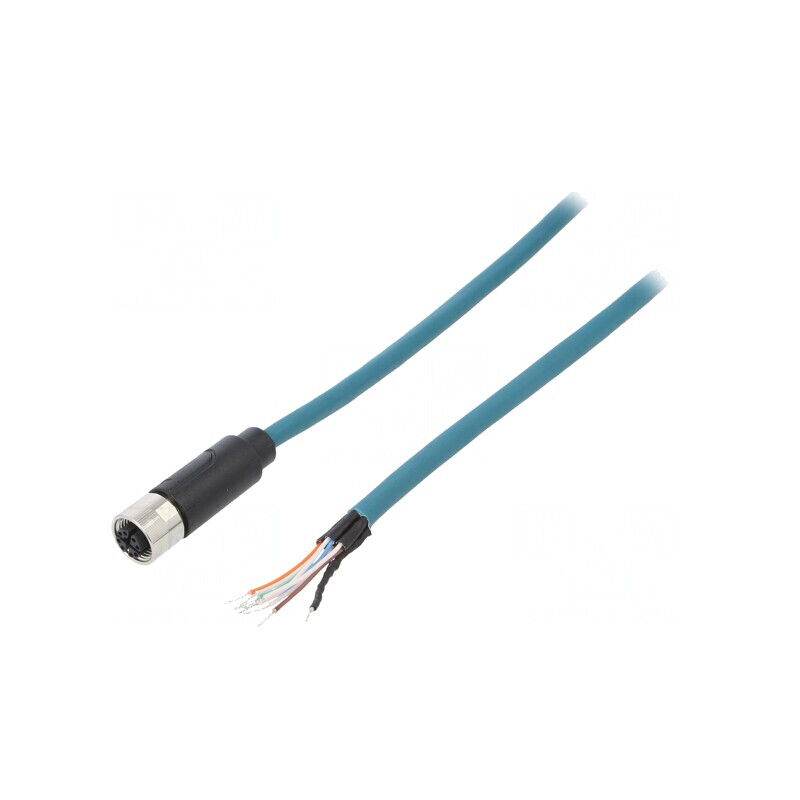 Mufă M12 8-PIN Dreaptă IP67 3m | Electronic-mag.ro | Componente Electronice